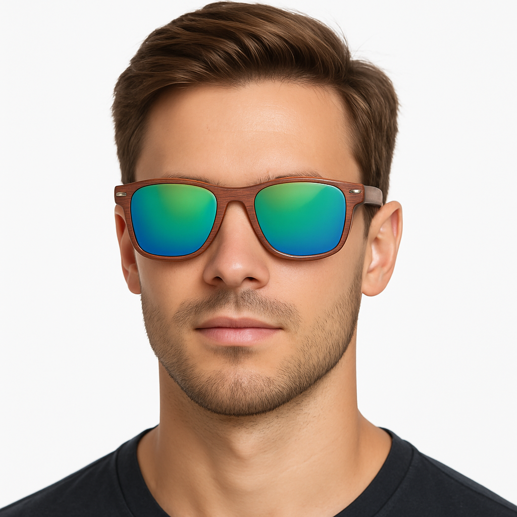 Summer Beach Life Faux Wood Sunglasses - 6 Pack