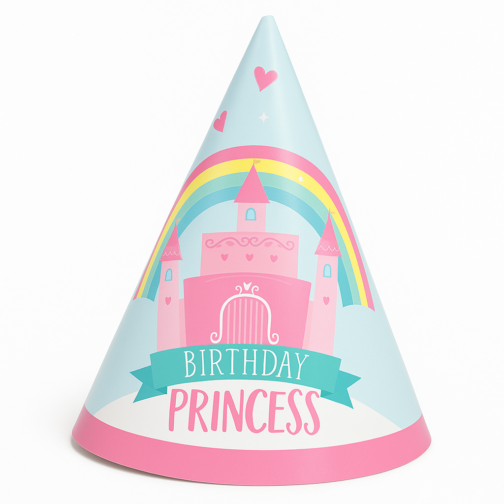 Princess Castle Cone Birthday Hat
