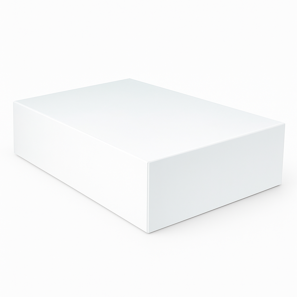 Elegant White Gift Box - 19 x 12 x 5 Inches