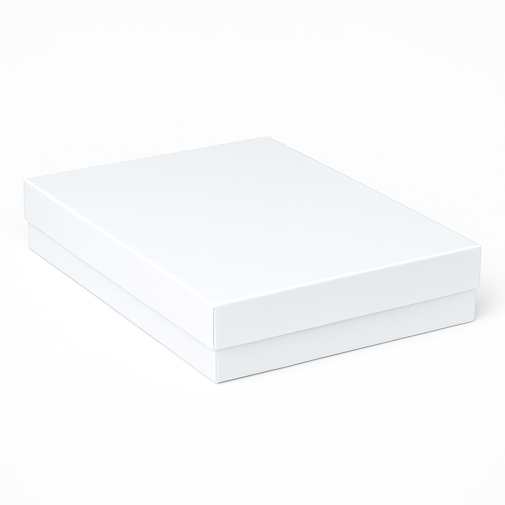Elegant White Lingerie Gift Box - 11 x 8 x 1.25 Inches