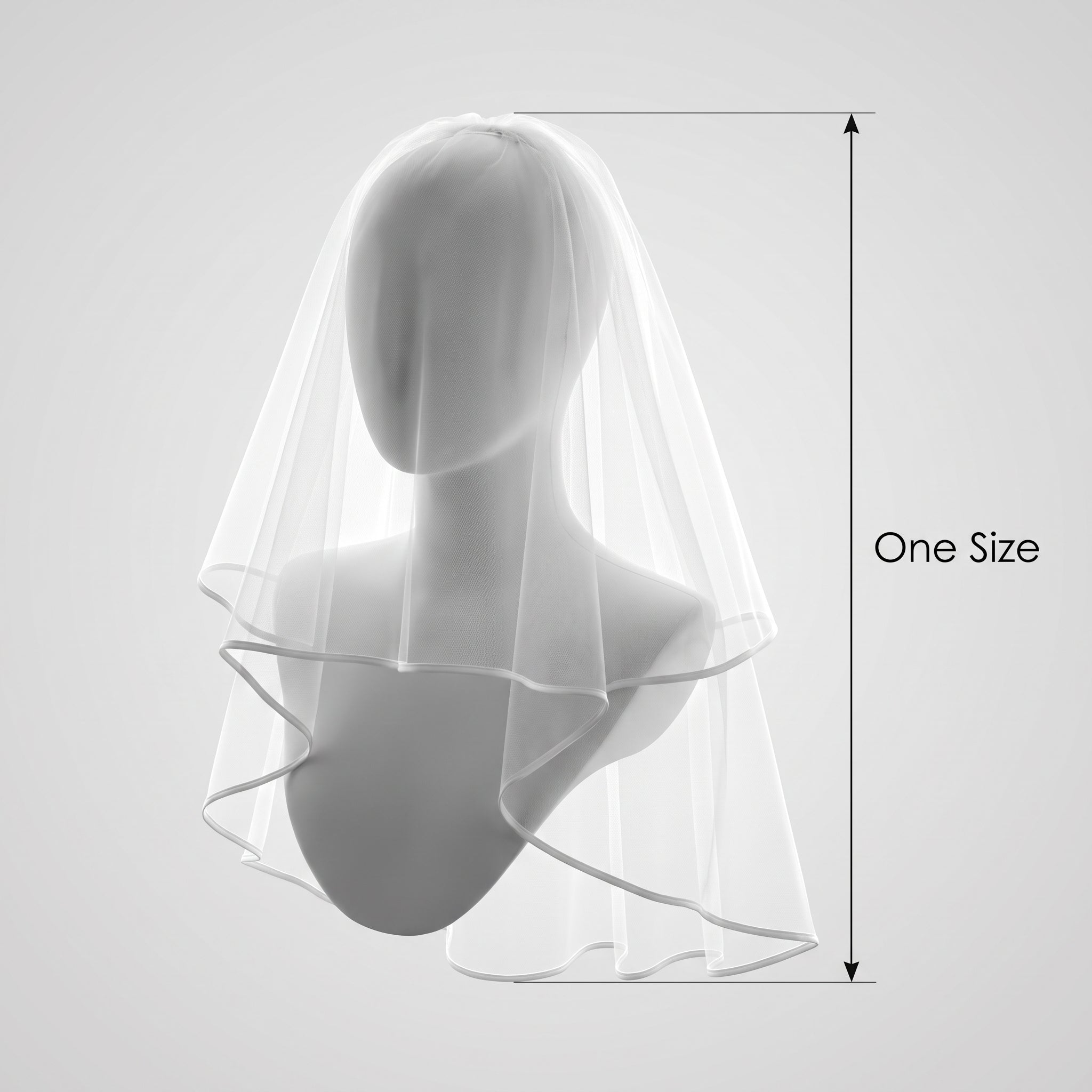 White Double Layer Tulle Veil for Kids - Perfect for Weddings and Special Events