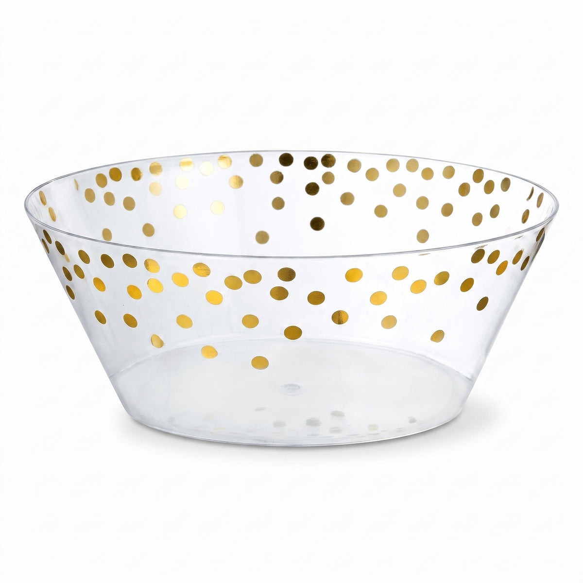 Gold Polka Dot Small Plastic Serving Bowl