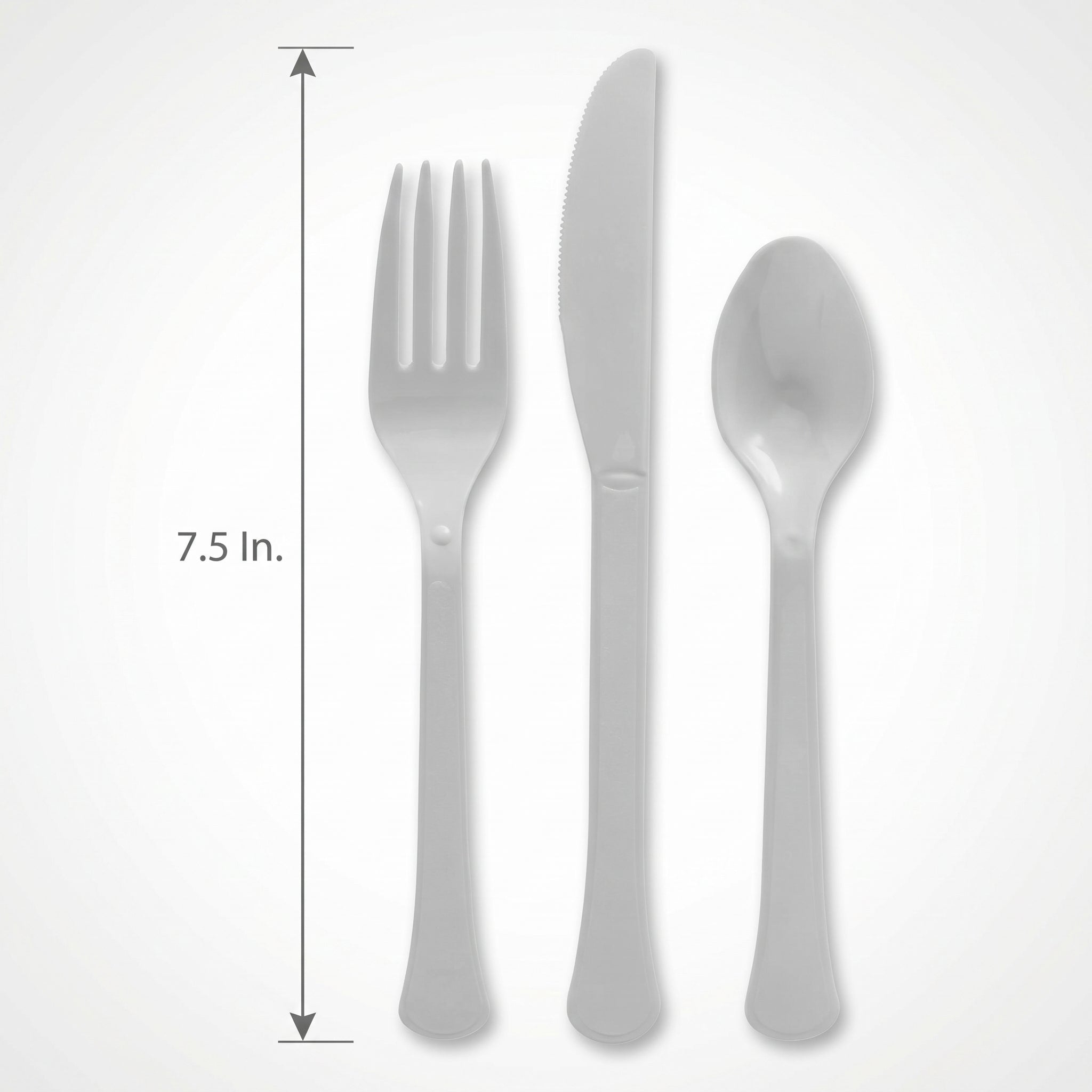 Elegant Silver Plastic Cutlery Assortment