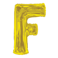 34 In. Gold Letter F Balloon