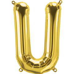 26 In. Gold Letter U Balloon