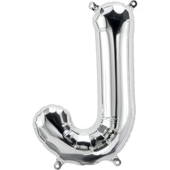 26 In. Silver Letter J Balloon
