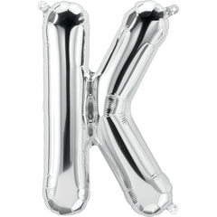 26 In. Silver Letter K Balloon