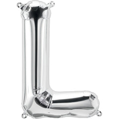 26 In. Silver Letter L Balloon