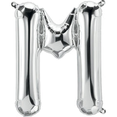 26 In. Silver Letter M Balloon