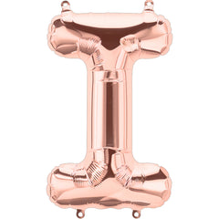 26 In. Rose Gold Letter I Balloon