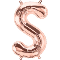 26 In. Rose Gold Letter S Balloon