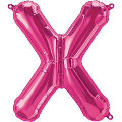 16 In. Pink Alphabet X Balloon