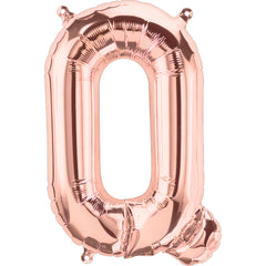 16 In. Rose Gold Alphabet Q Balloon