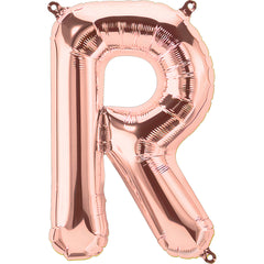 16 In. Rose Gold Alphabet R Balloon