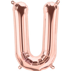 16 In. Rose Gold Alphabet U Balloon