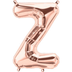 16 In. Rose Gold Alphabet Z Balloon