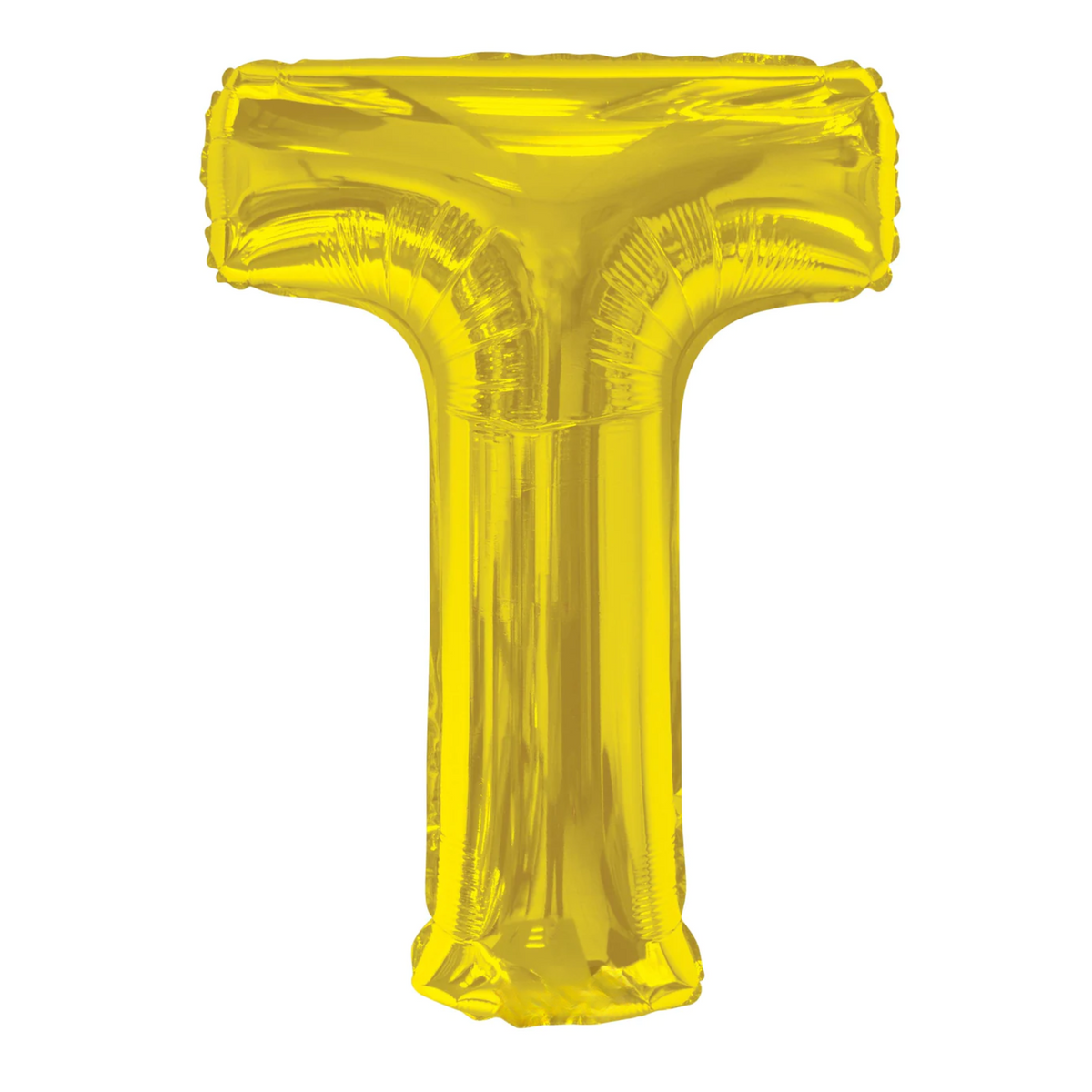 34 In. Gold Letter T Balloon
