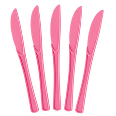 Heavy Duty Cerise Plastic Knives - 50 Ct.