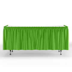 Lime Green Plastic Table Skirt - 126 x 54"