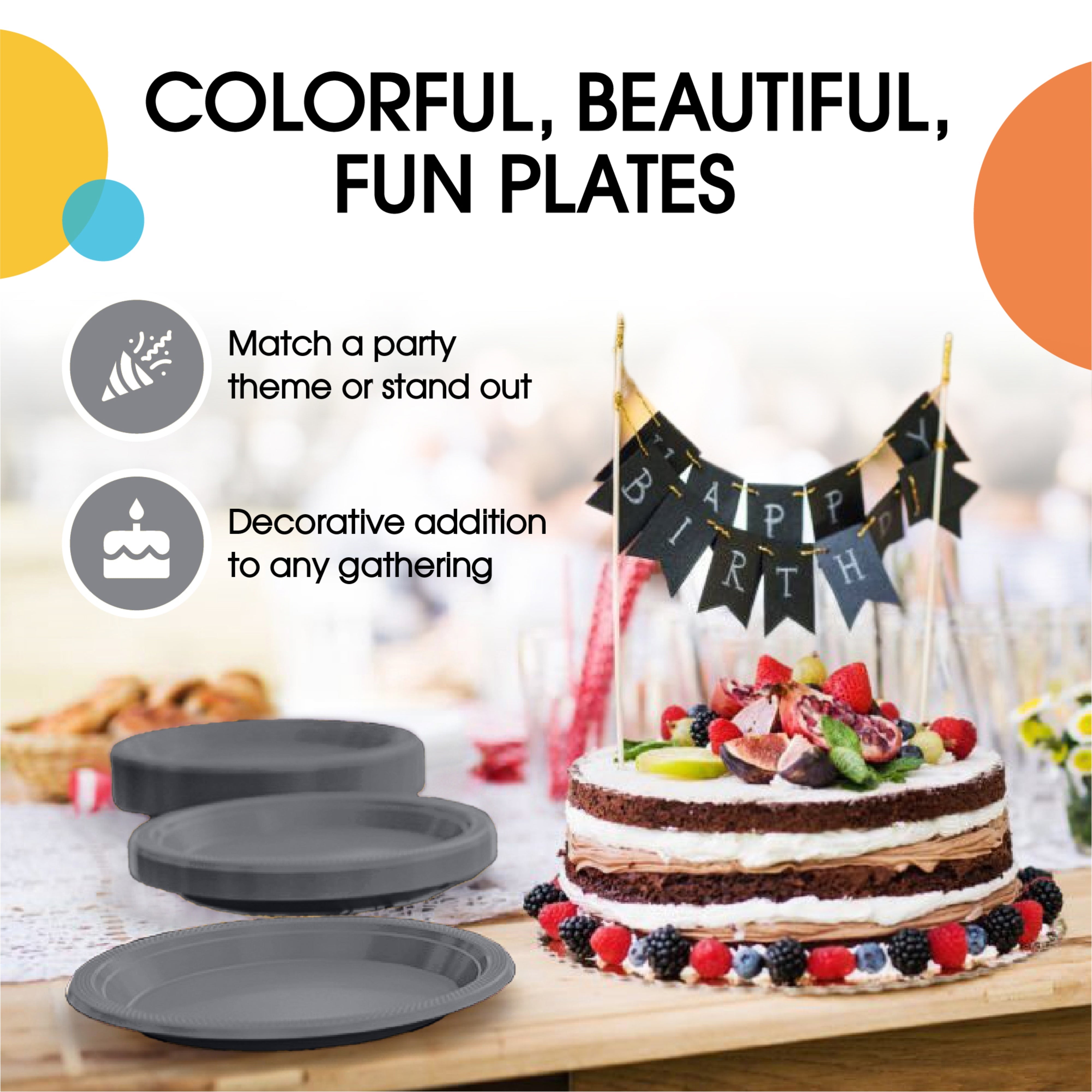 10 In. Silver Plastic Plates | 100 Count