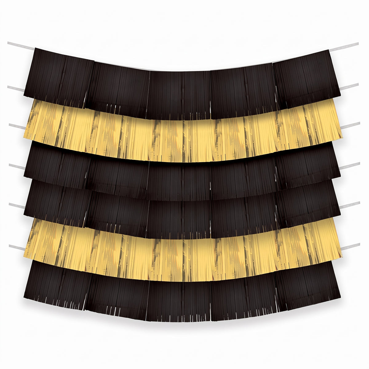 Elegant Black Fringe Backdrop Banner Kit for Any Occasion