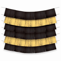 Elegant Black Fringe Backdrop Banner Kit for Any Occasion