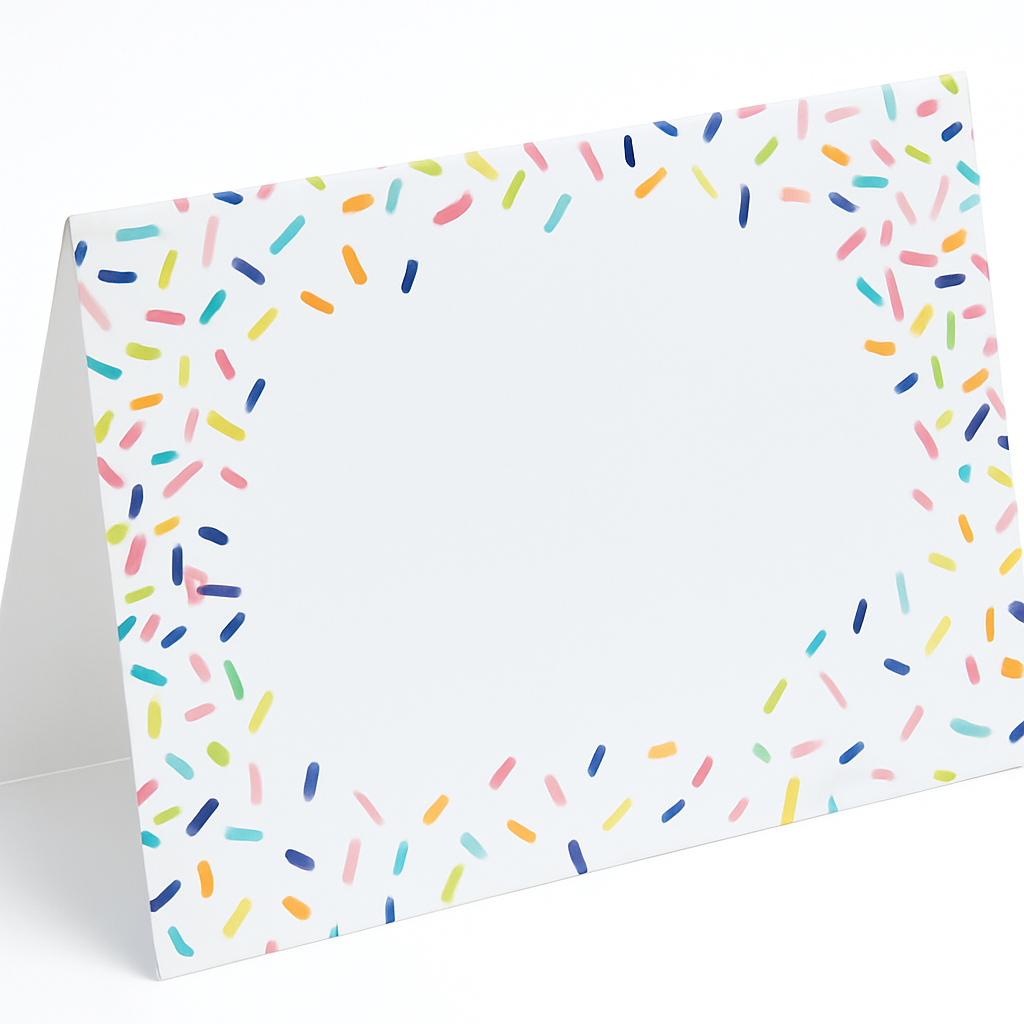 Colorful Sprinkles Tent Cards