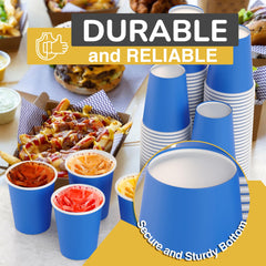 9 oz. Dark Blue Paper Cups - 50 Ct.
