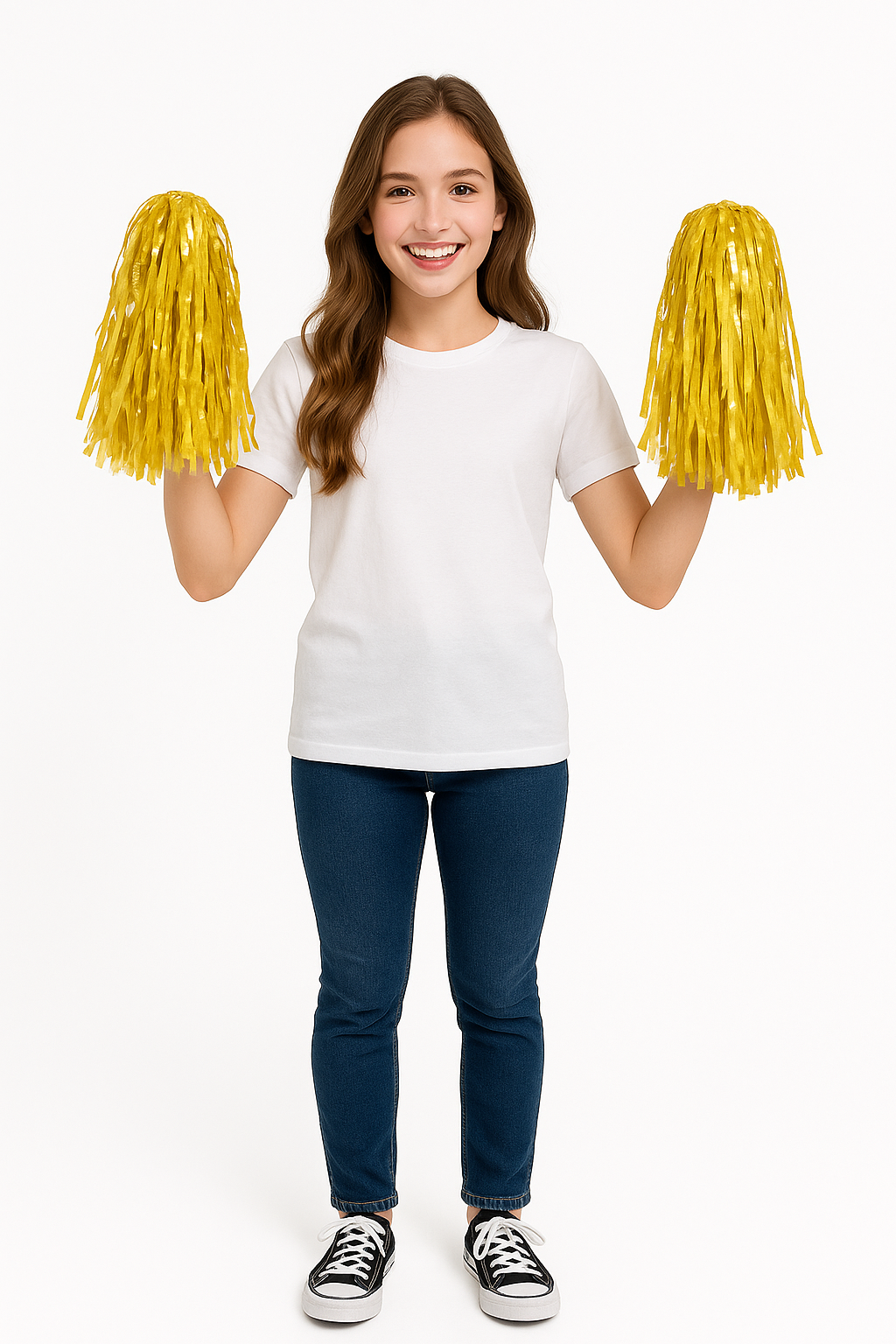 Gold Cheer Pom-Poms 2-Pack