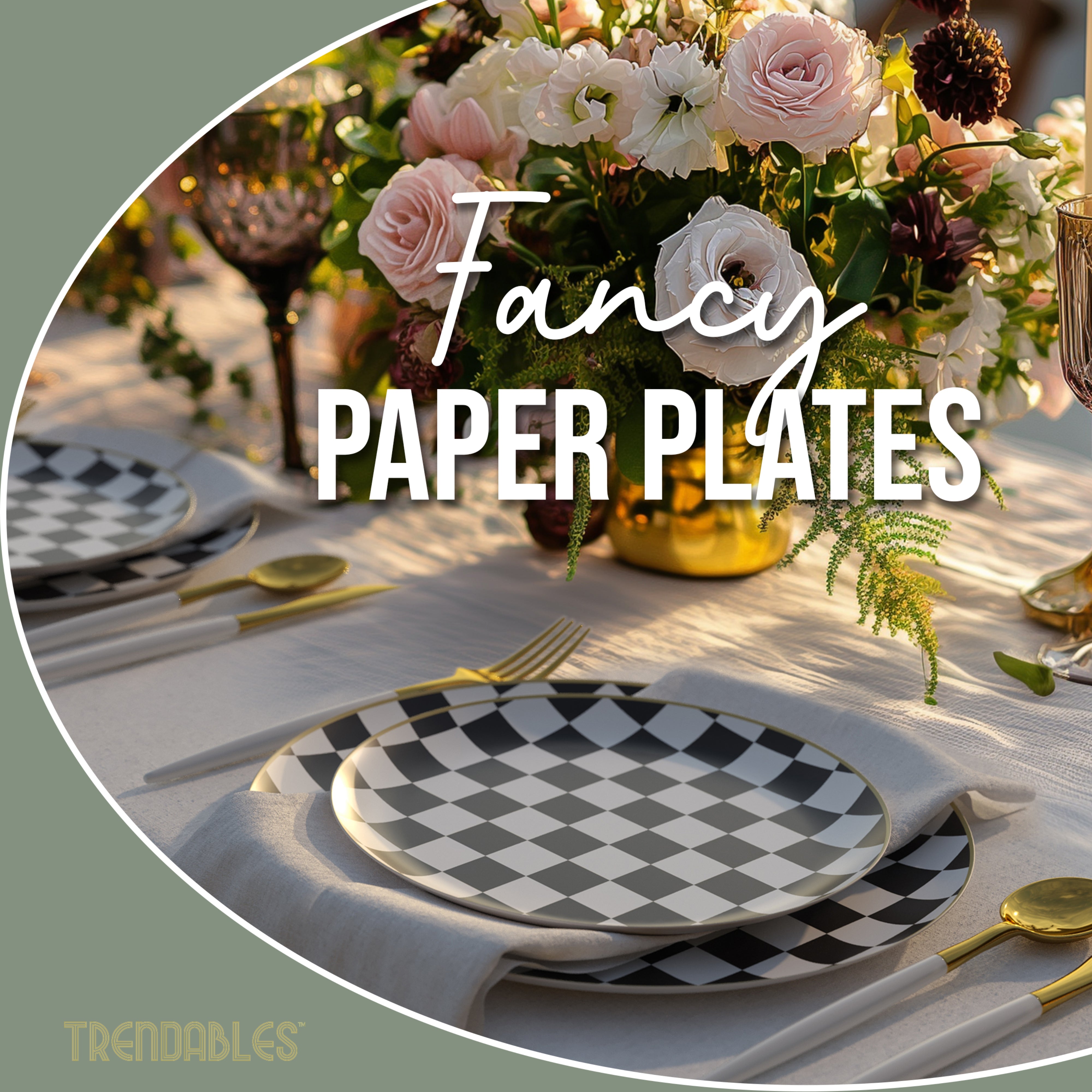 Earthtrends Checkered Design Plates Combo Set 20/20.