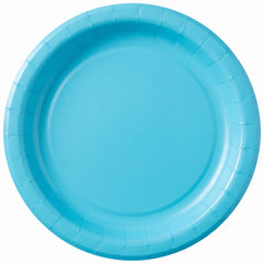 Caribbean Blue 6.75" Round Paper Plates