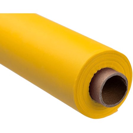 PMA - Premium Quality Plastic Table Cover Roll, 40 in X 100 ft - Yellow