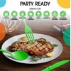 PMA - Heavy Duty Lime Green Plastic Spoons - 50 Ct.