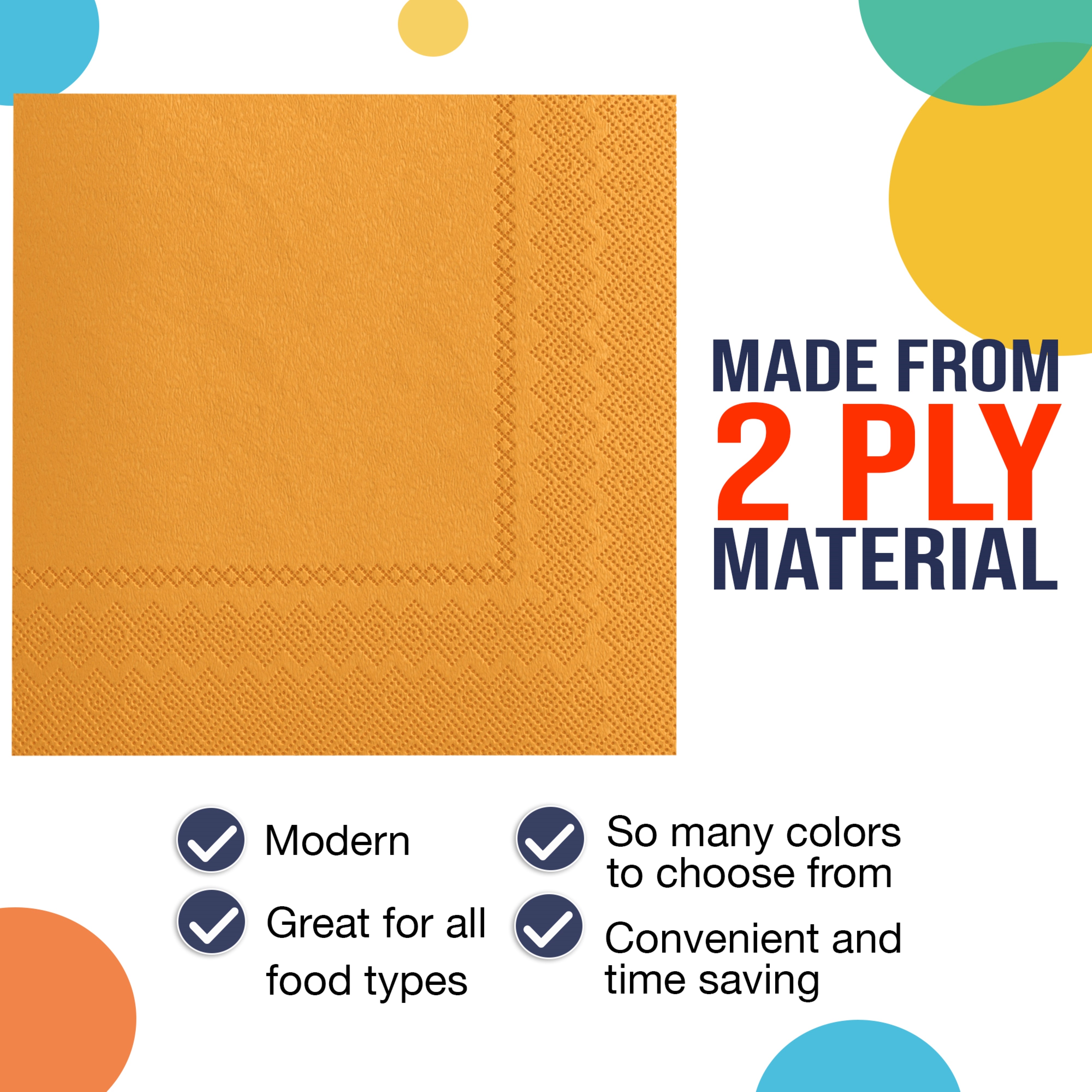 PMA - Yellow Luncheon Napkins - 50 Ct.
