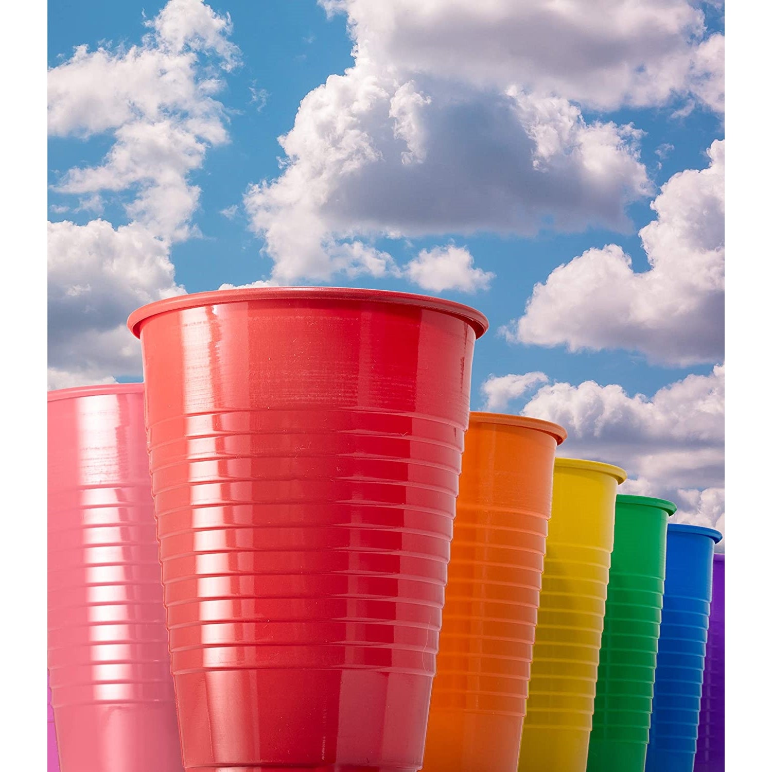 PMA - 12 Oz. Black Plastic Cups - 50 Ct.