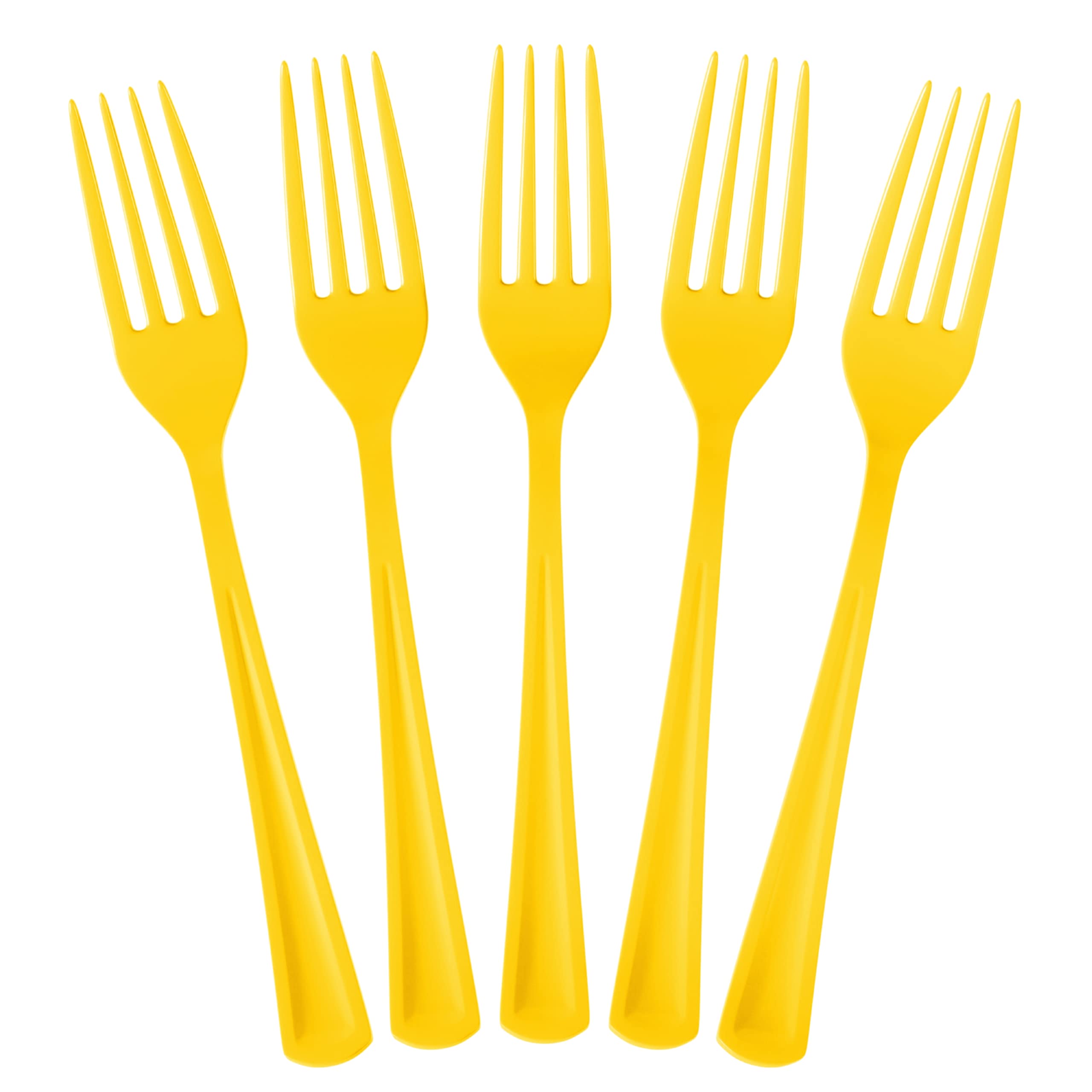 350 Pcs White/Yellow Disposable Tableware Set