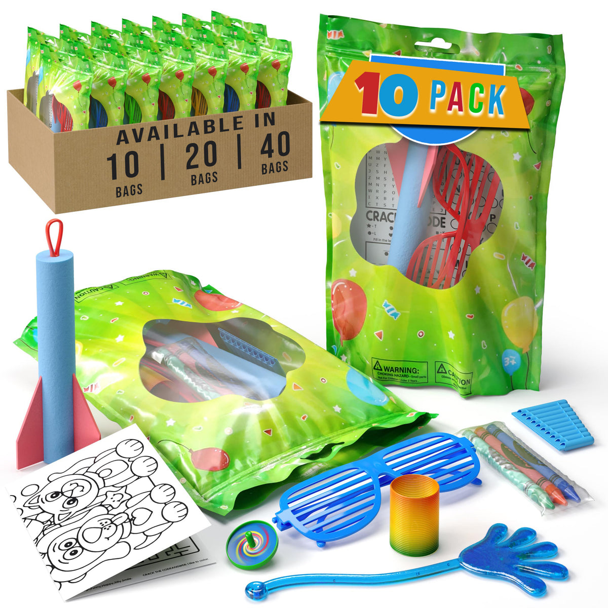10 Pack of 8 Piece Goody Bag