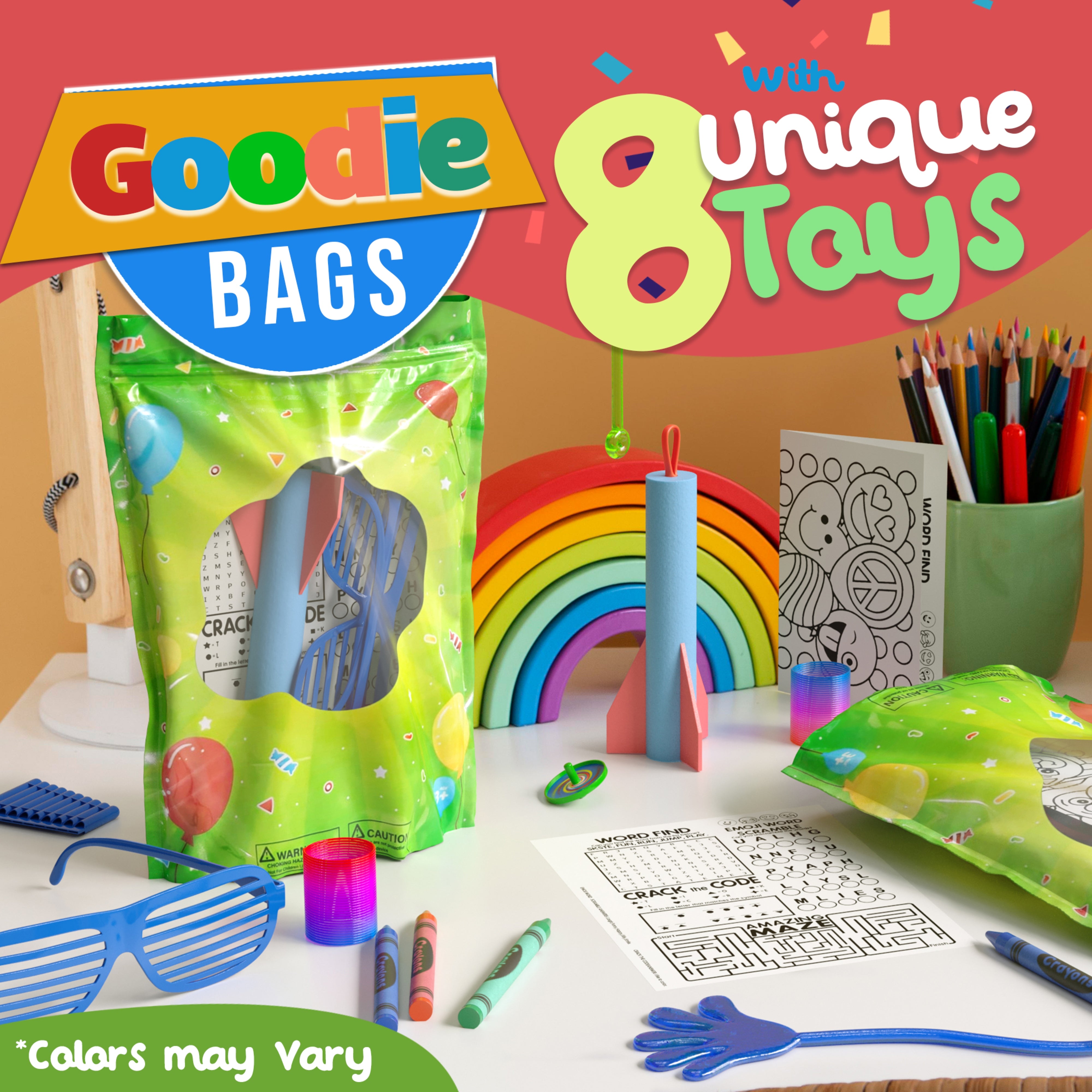 10 Pack of 8 Piece Goody Bag