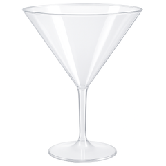 Jumbo Clear Plastic Martini Glasses, 25 oz, Set of 4