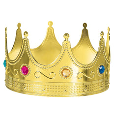 Bejeweled Royal Gold Crown Tiara - Costume Accessory