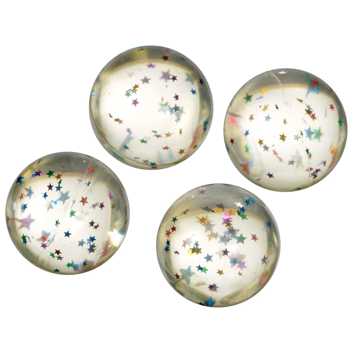 Star Glitter Bounce Balls - High Count Pack