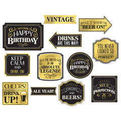 Vintage-Style Birthday Party Cutouts