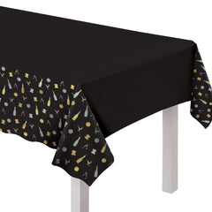 Bubbly Celebration New Year's Eve Plastic Table Cover, 3-Pack