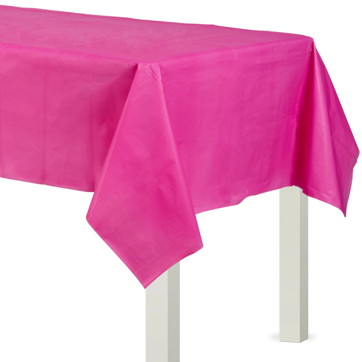 Bright Pink Flannel Backed Table Cover