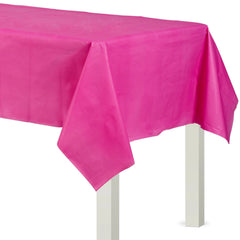 Bright Pink Flannel Backed Table Cover
