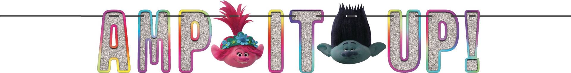 Trolls World Tour Customizable Birthday Banner Kit