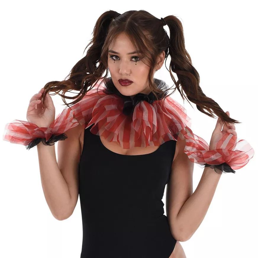 Vintage Circus Collar & Cuffs Halloween Accessory Set