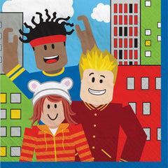 Party Town Builder Lunch Napkins - 16 Pack