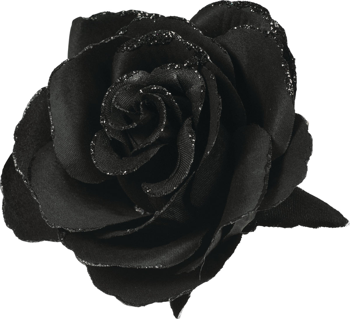 Gothic Black Flower Hair Clip