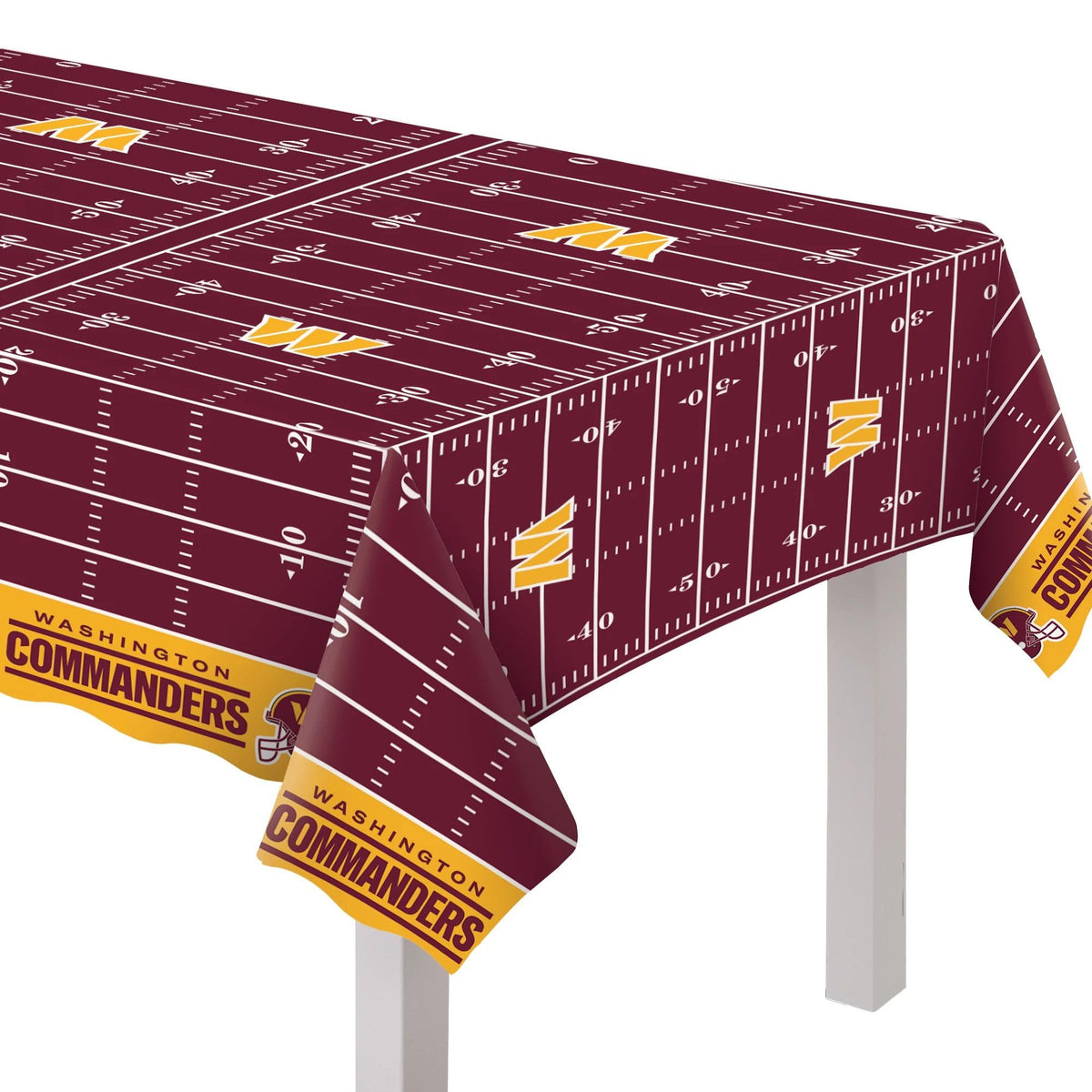 Washington Commanders NFL Plastic Table Cover, 54" x 96"